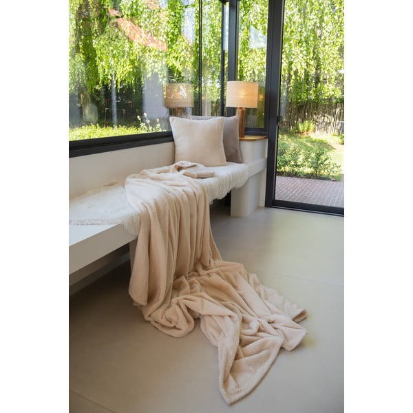 Pătură fildeș din micropluș/cocolino 150x200 cm Pippa – Tiseco Home Studio-image-4