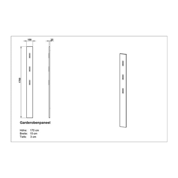 Cuier de perete cu aspect de lemn de stejar Telde - Germania-image-3
