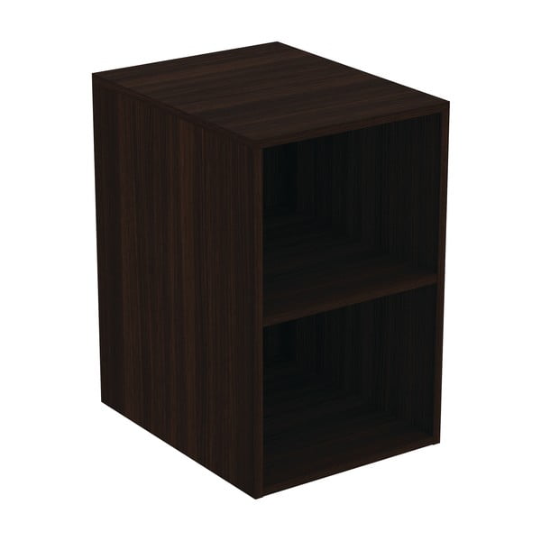 Dulap de baie maro închis scund/suspendat cu aspect de lemn de stejar 40x63 cm i.Life B – Ideal Standard-image-1