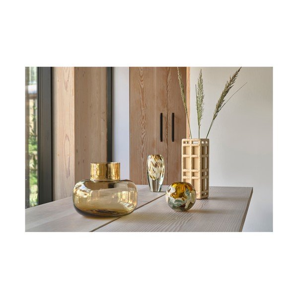 Vază portocalie din sticlă lucrată manual (înălțime 21 cm) Otea – Villa Collection-image-3