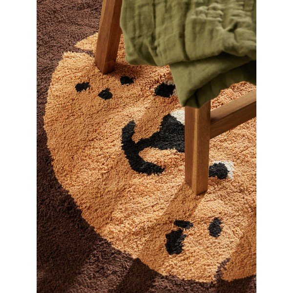 Covor pentru copii portocaliu/maro lavabil/țesut manual din bumbac 112x120 cm Snuggle Lea – Hanse Home-image-4
