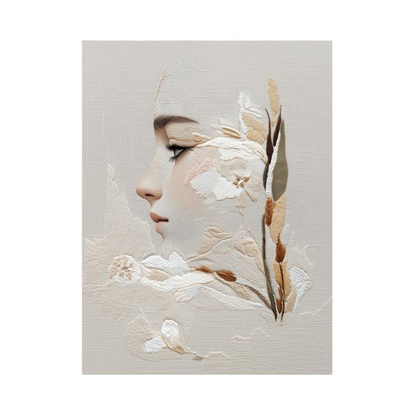 Tablou 60x80 cm Stitched Bloom – Styler