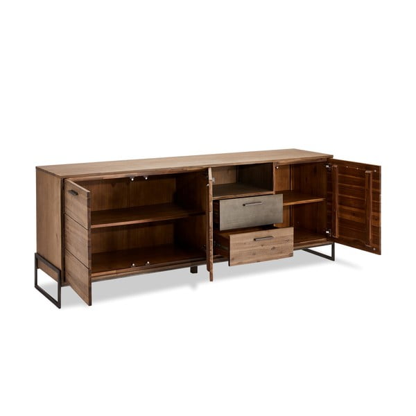 Comodă din lemn masiv Furnhouse Mallorca, maro-image-3