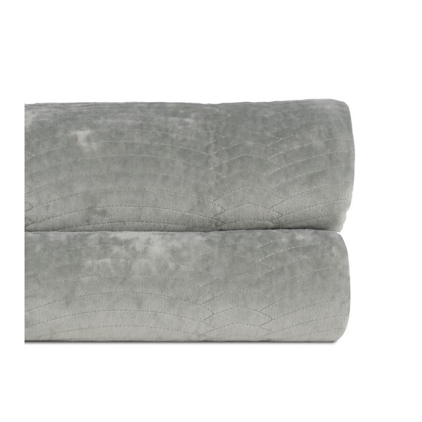 Cuvertură verde prăfuit matlasată din catifea 180x260 cm – Ixia