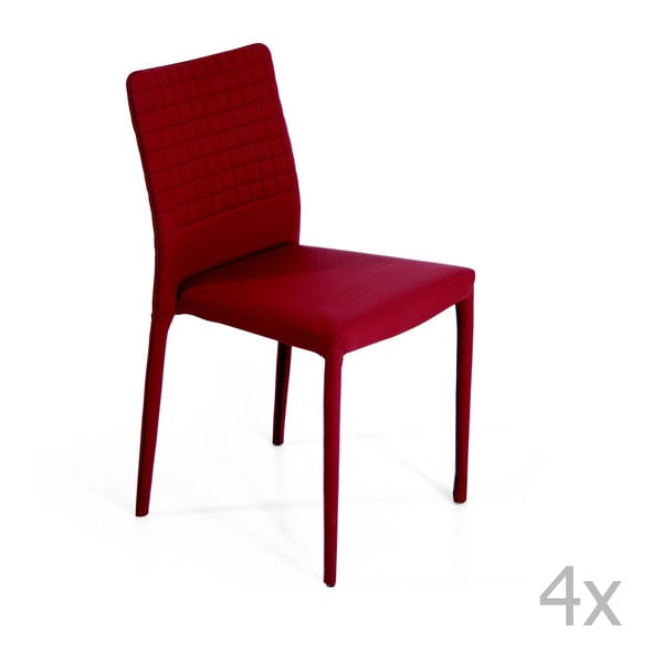 Set 4 scaune Global Trade Regina, roșu