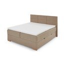 Pat boxspring bej cu spațiu de depozitare 160x200 cm Tambo – Meise Möbel