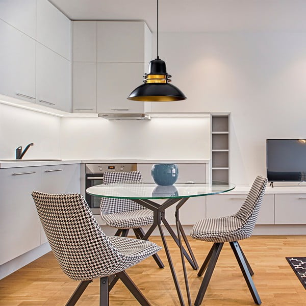 Lustră neagră cu abajur din metal ø 34 cm Tovar – Opviq lights-image-4