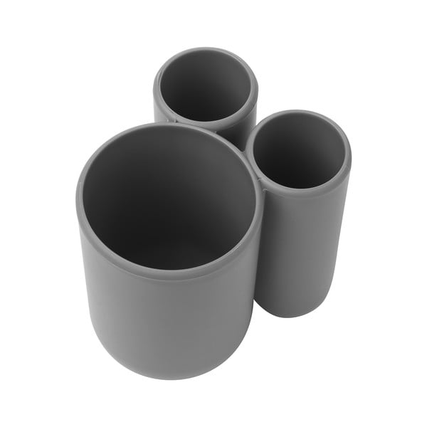 Suport pentru periuța de dinți gri din plastic Touch – Umbra-image-4