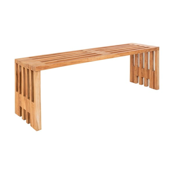 Bancă de grădină din lemn de tec House Nordic Benidorm, 140 x 35 cm-image-2