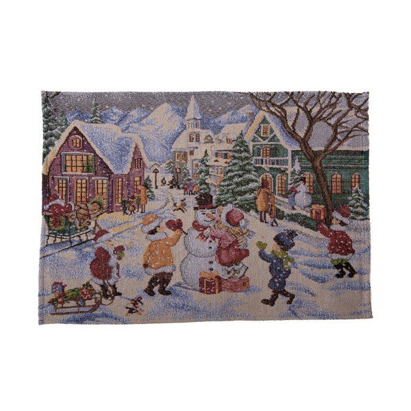 Suport pentru farfurii din material textil 33x48 cm  cu model de Crăciun – Dakls