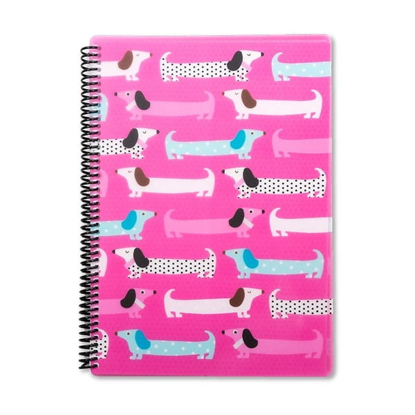 Caiet A4 GO Stationery Dogs, roz