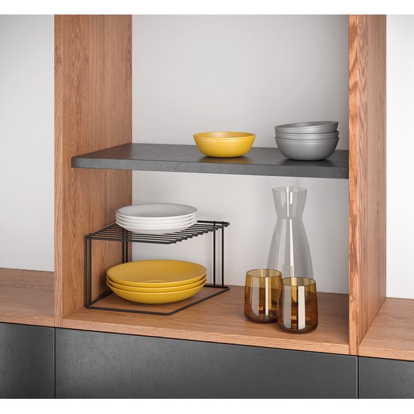 Raft suplimentar pentru dulapul de bucătărie Metaltex Boxe Lava, negru-image-1