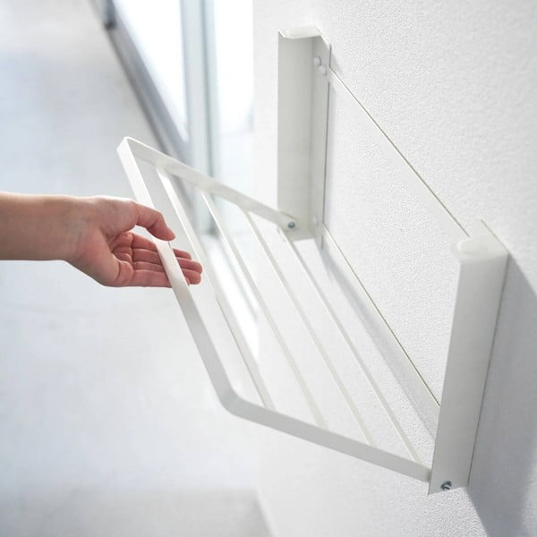 Raft pentru baie alb mat de montat pe perete din oțel Tower – YAMAZAKI-image-1