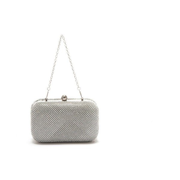 Poșetă cu strass-uri Isabella Rhea Dianthus, argintie -image-2