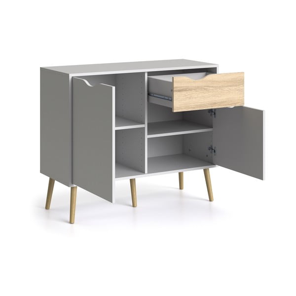 Comodă Tvilum Oslo, 99x82 cm, alb-image-4