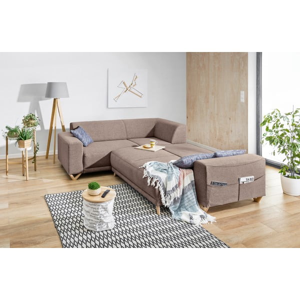 Colțar maro extensibil/cu spațiu de depozitare (cu colț pe partea stângă/în formă de ”L”) Classy Sophie – Miuform-image-4