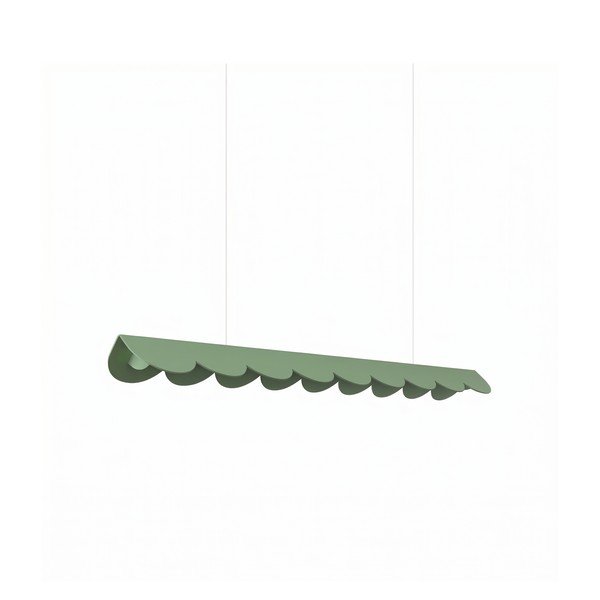 Lustră verde salvie LED din aluminiu BISCUIT – Thoro