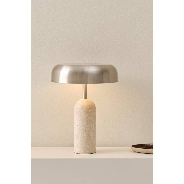 Veioză argintie 
din travertin
 (înălțime 46 cm) Ina – Jotex-image-1