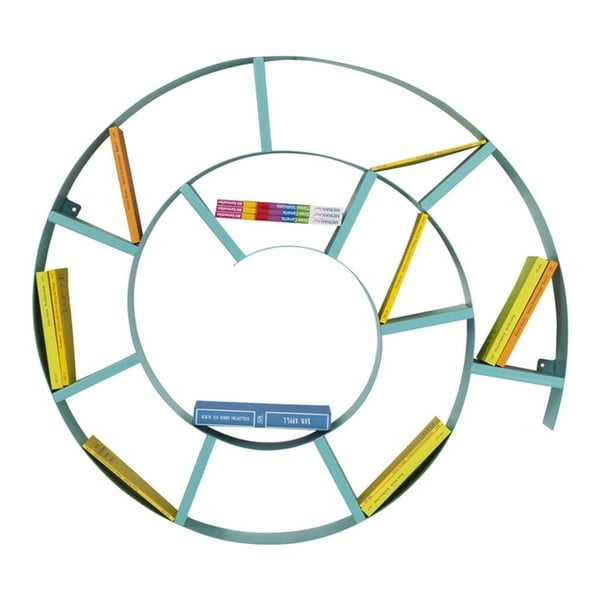 Bibliotecă perete Kare Design Snail, turcoaz -image-1