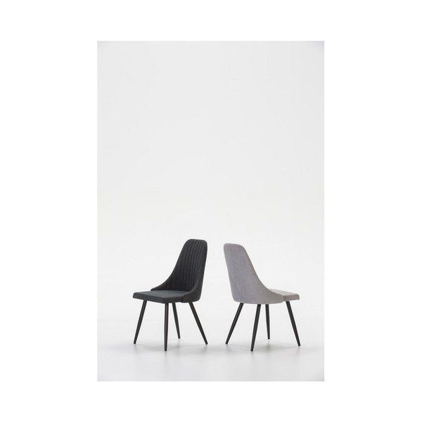 Set 2 scaune Marckeric Mina, gri deschis-image-3