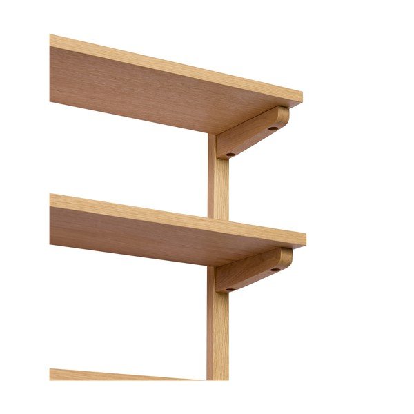 Raft în culoare naturală etajat cu aspect de lemn de stejar 120 cm Long – Hübsch-image-4