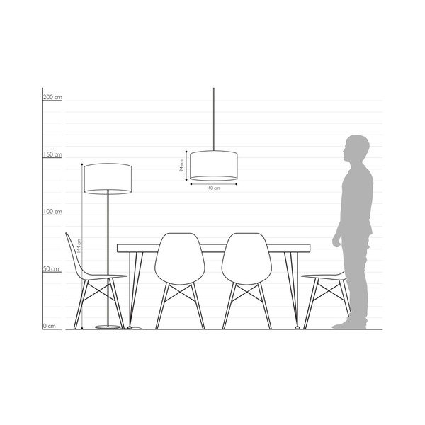 Lampadar Sotto Luce MIKA Elementary L 1F, crem/negru-image-2