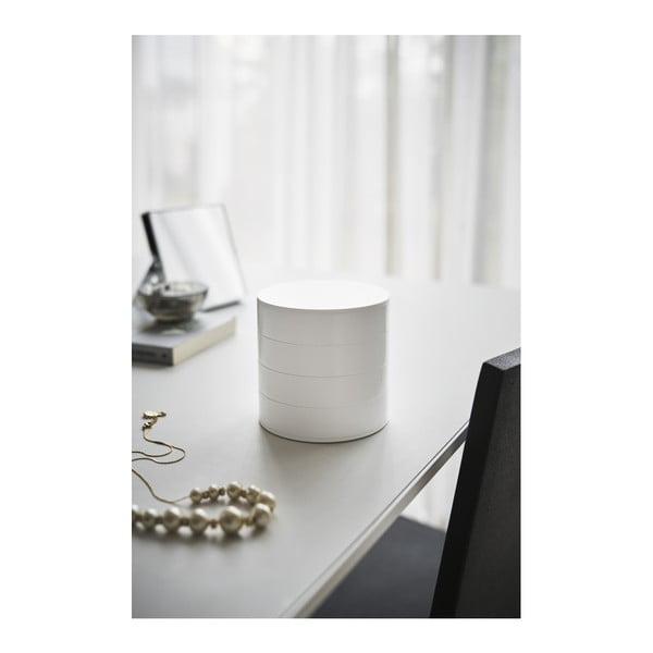 Cutie pentru depozitarea bijuteriilor YAMAZAKI Tower, alb-image-2