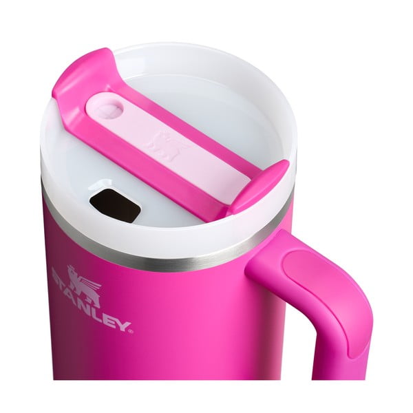 Termos roz cu pai din oțel inoxidabil 1,18 l Quencher H2.0 FlowState Tumbler Violet Blossom – Stanley-image-1