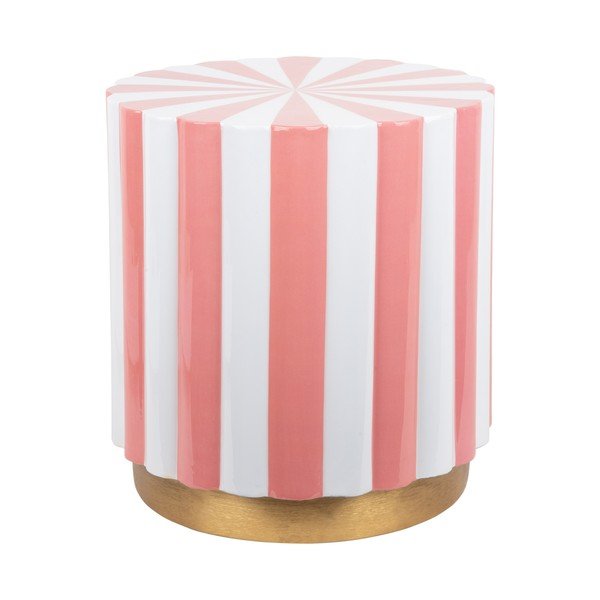 Măsuță auxiliară rotundă din metal ø 40 cm Candy Swirl – Leitmotiv