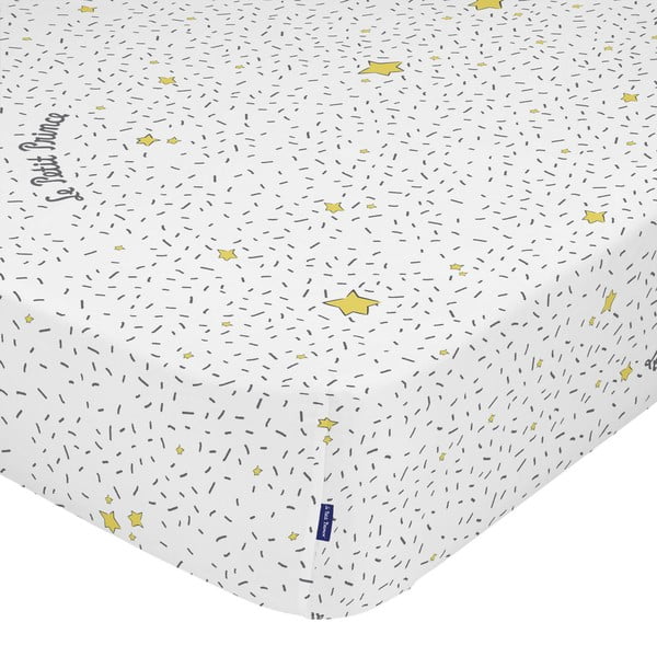 Cearceaf pentru copii din bumbac pentru pat de o persoană cu elastic 90x200 cm Aventureux – Mr. Fox