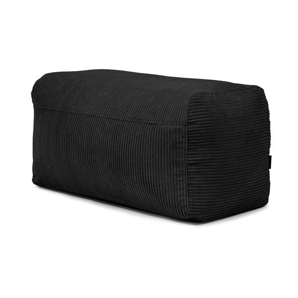 Fotoliu bean bag negru cu tapițerie din catifea reiată Plus 100 Lounge – SLOWDOWN