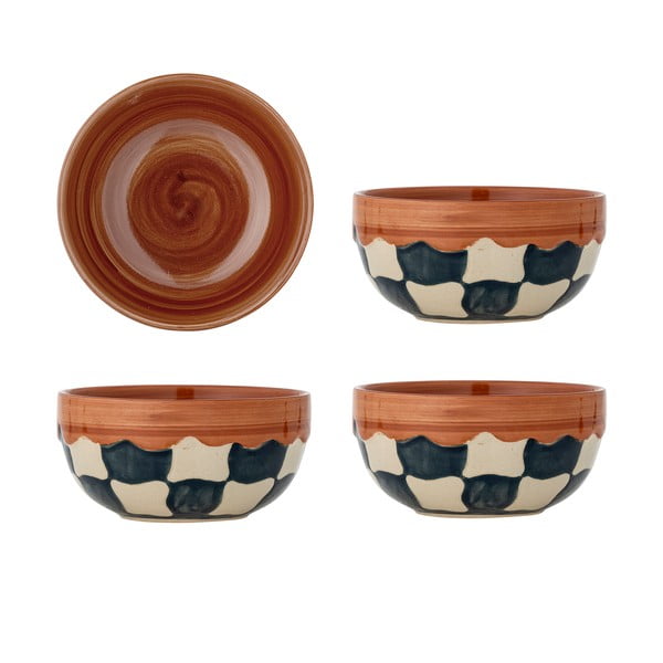 Boluri mici 4 buc. din gresie 590 ml Check – Bloomingville