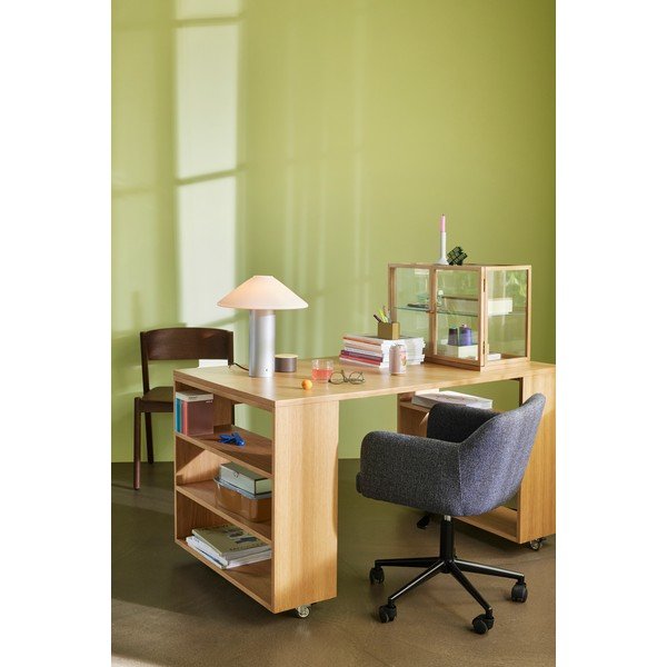 Vitrină în culoare naturală cu aspect de lemn de stejar 60x42x32 cm Poetic – Hübsch-image-3