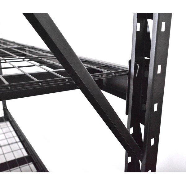 Etajeră de depozitare neagră din metal 196x183 cm – Rojaplast-image-3