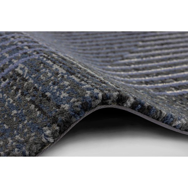 Covor albastru închis din lână 100x180 cm Shades – Agnella-image-2