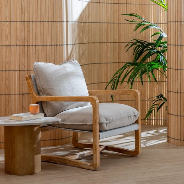 Fotoliu bej/în culoare naturală – Ixia-image-1