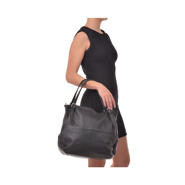  Geantă din piele Isabella Rhea Nicole, negru-image-2