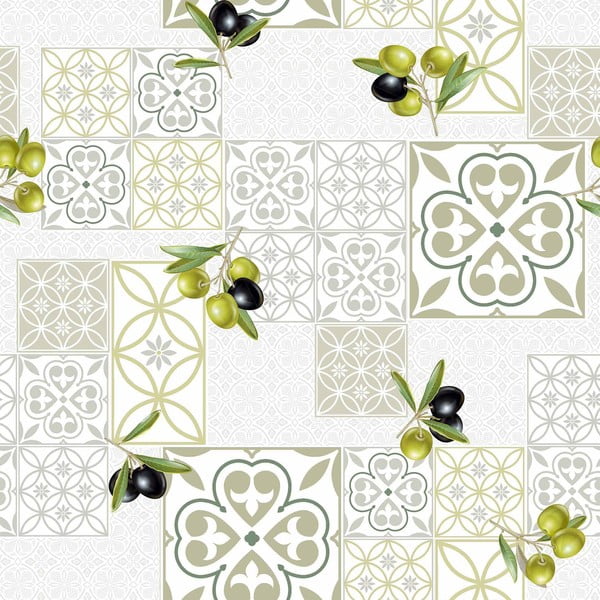 Față de masă lavabilă din PVC ø 160 cm Andalousie – douceur d'intérieur-image-1