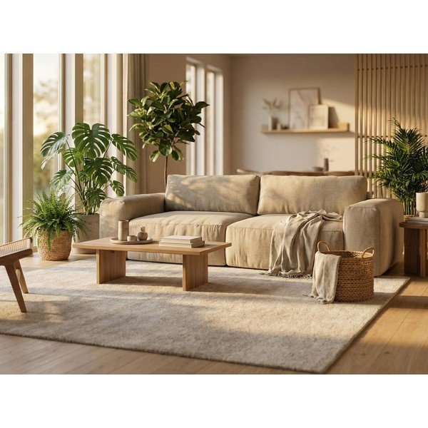 Colțar verde extensibil cu tapițerie din chenille (cu colț pe partea dreaptă/cu șezlong) Kuki – Makamii-image-1