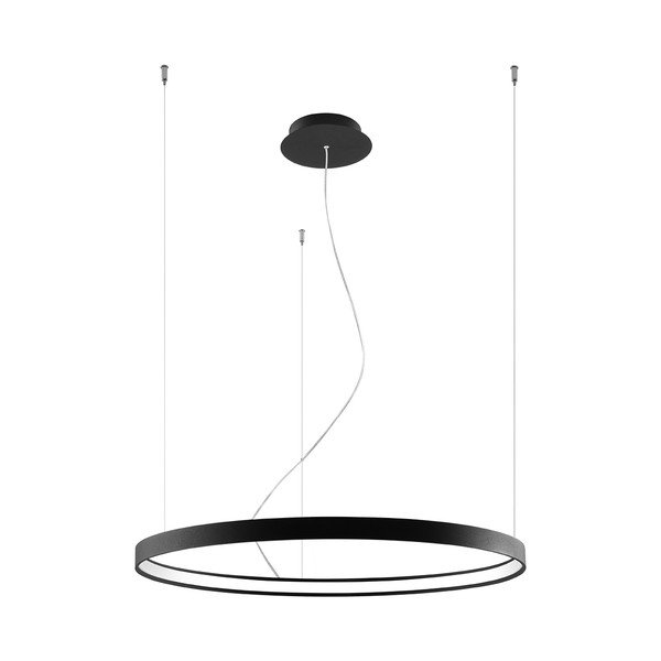 Lustră neagră LED din aluminiu ø 78 cm RIO – Thoro