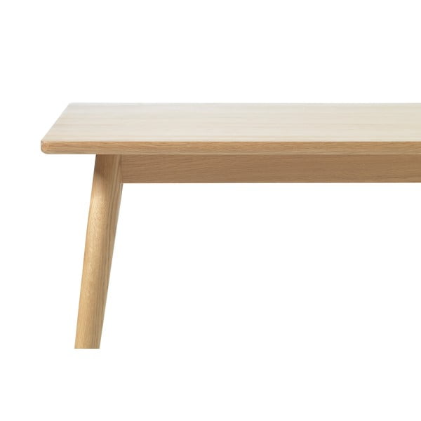 Masă de dining în culoare naturală extensibilă cu blat cu aspect de lemn de stejar 150x90 cm Barrali – Unique Furniture-image-4