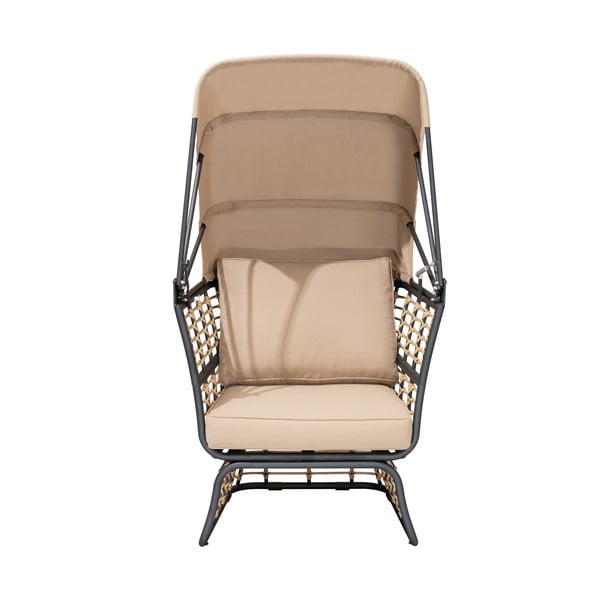Fotoliu de grădină bej din metal Paros – Garden Pleasure-image-3