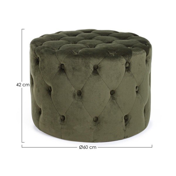 Puf verde închis cu tapițerie din catifea Lorella – Yes Everyday-image-3
