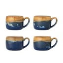 Căni albastre/maro 4 buc. din gresie 400 ml Sheen – Bloomingville