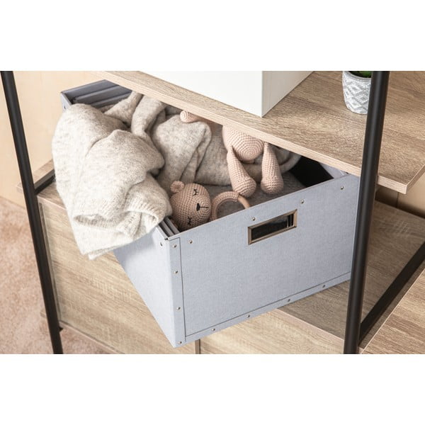 Cutii de depozitare gri-deschis 3 buc. din carton Ture – Bigso Box of Sweden-image-2