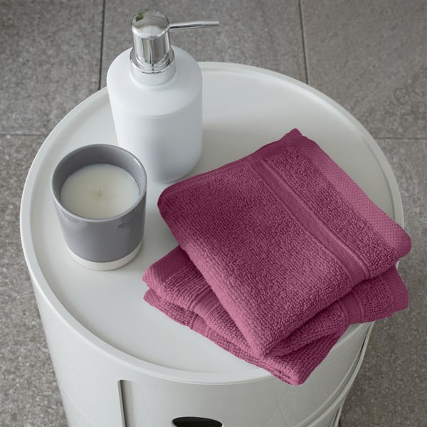 Prosoape roz-închis 2 buc. din bumbac din frotir 30x30 cm Zero Twist – Catherine Lansfield-image-1