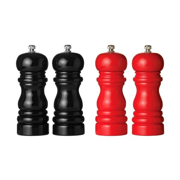 Set 2 râșnițe din lemn pentru sare și piper Premier Housewares, roșu-image-1
