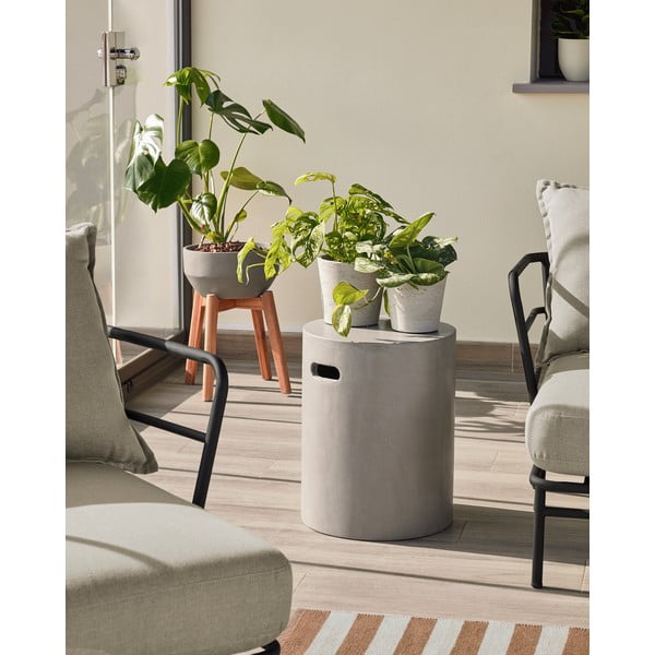 Măsuță auxiliară din beton Kave Home Jenell, ⌀ 35 cm-image-2