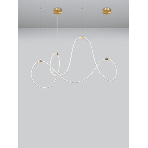 Lustră aurie LED cu intensitate reglabilă din oțel Cerelia – Nova Luce-image-3