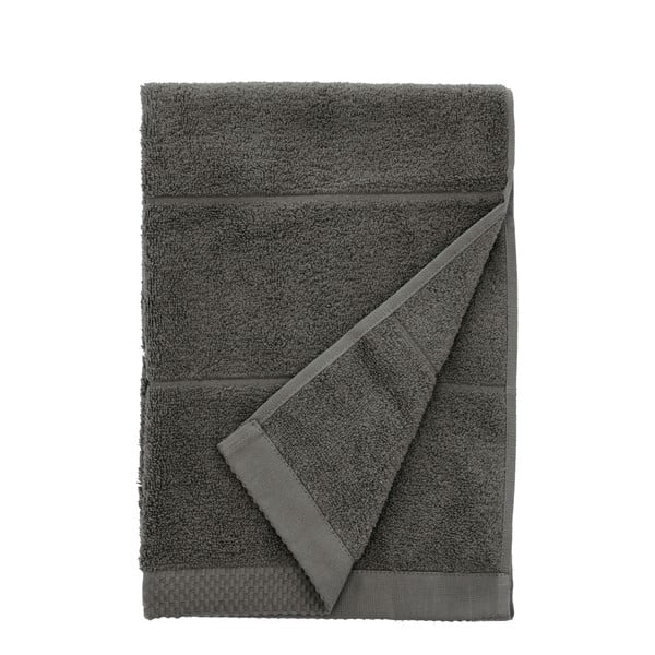 Prosop gri închis din bumbac din frotir 50x100 cm Line – Södahl